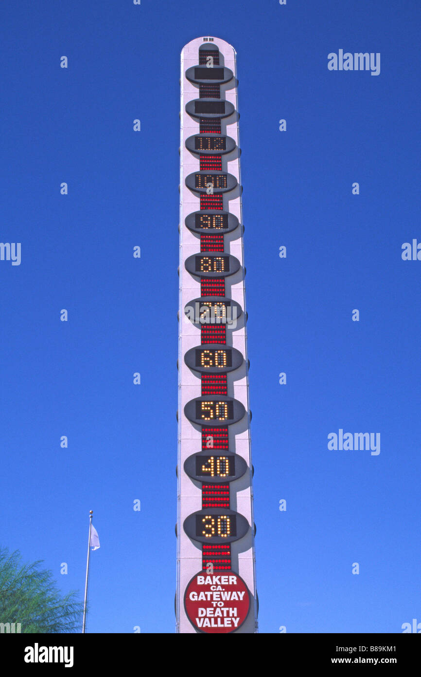 World's largest thermometer, Baker, California Stock Photo Alamy