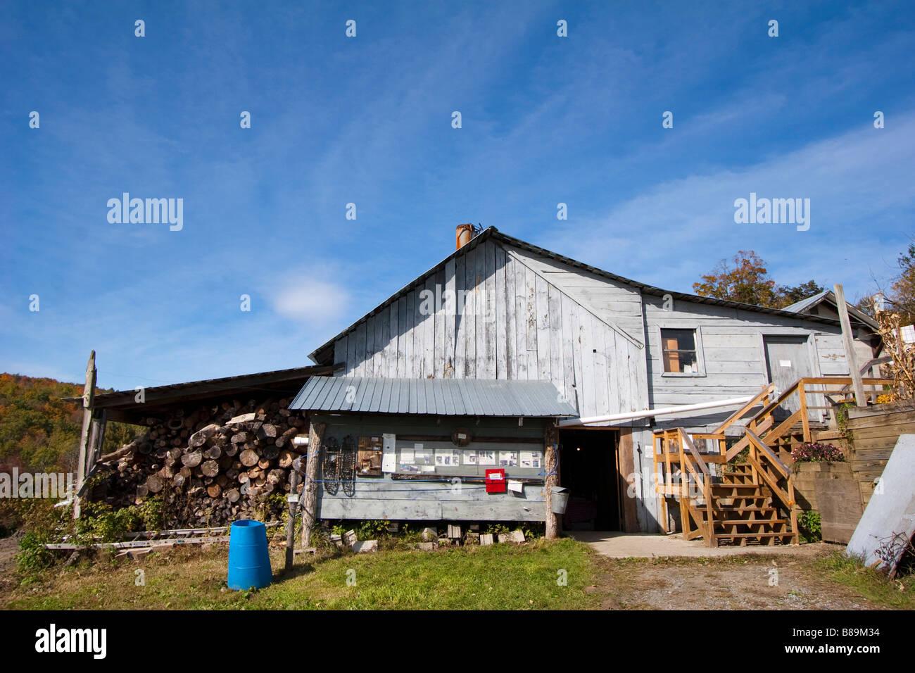 Sugar house at Sugarbush farm in Woodstock Vermont USA October 8 2008