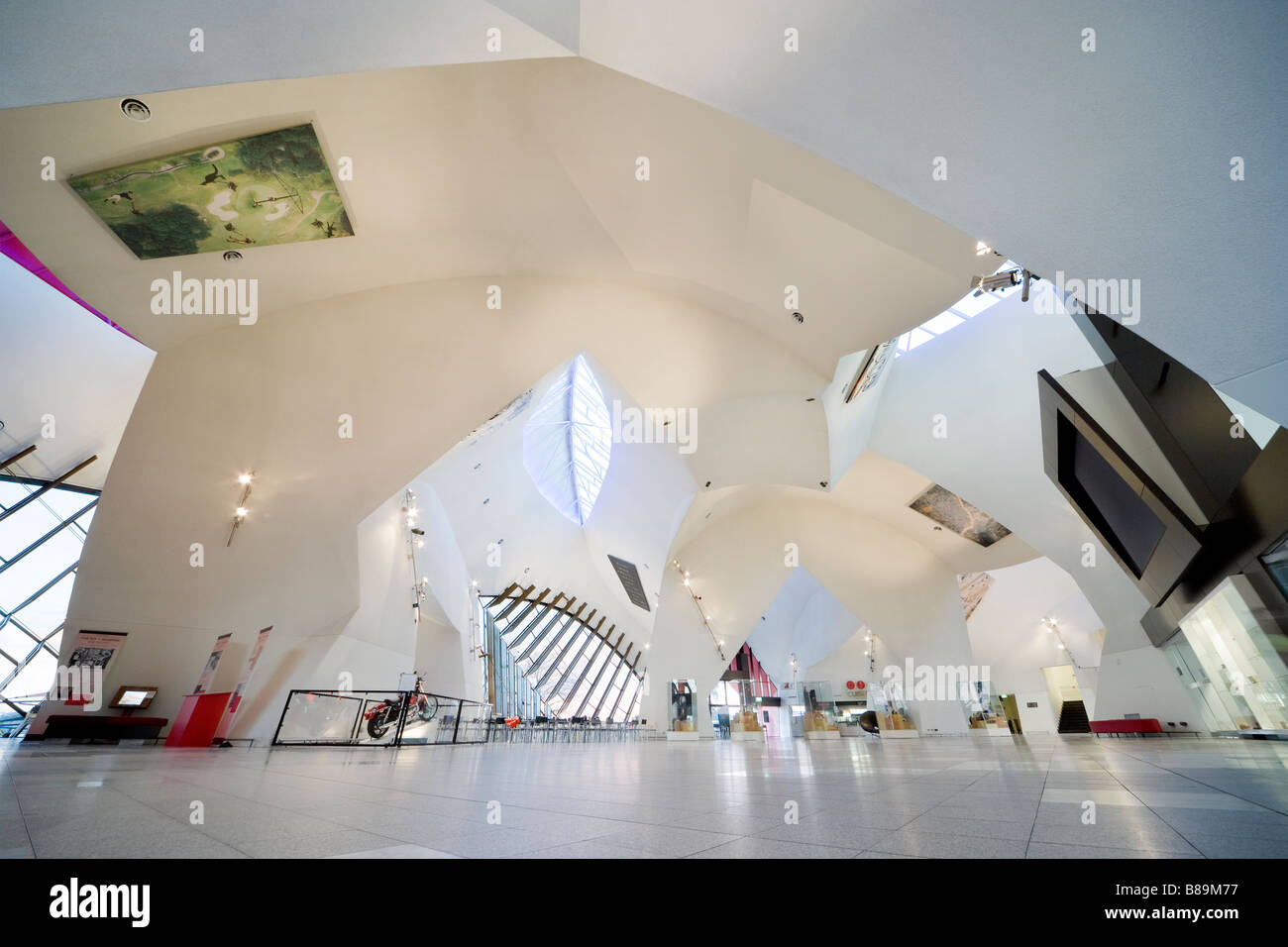 Interior of the The National Museum of Australia in Canberra, ACT, Australia. Main hall and restaurant. Stock Photo