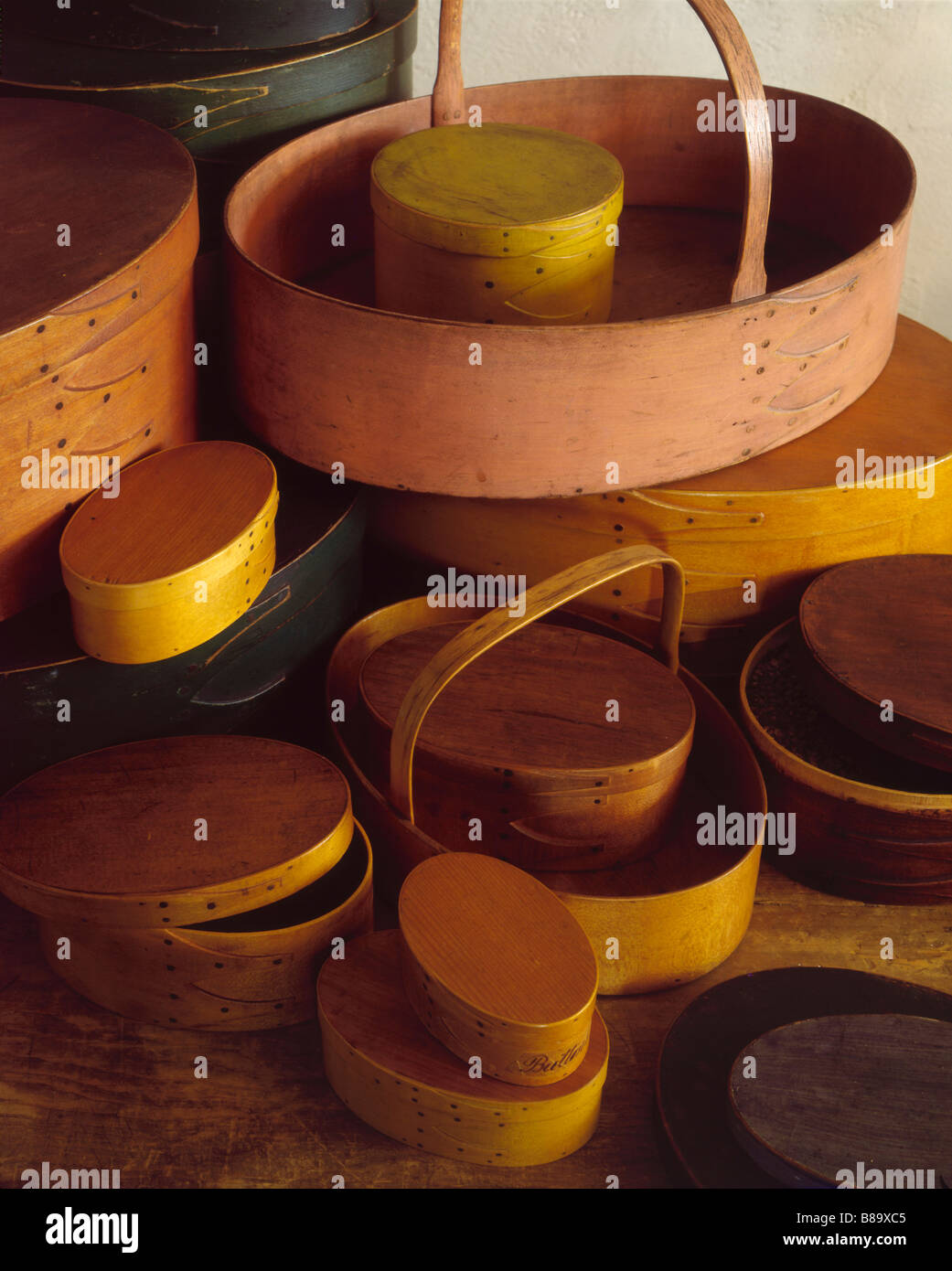 Shaker oval boxes Stock Photo