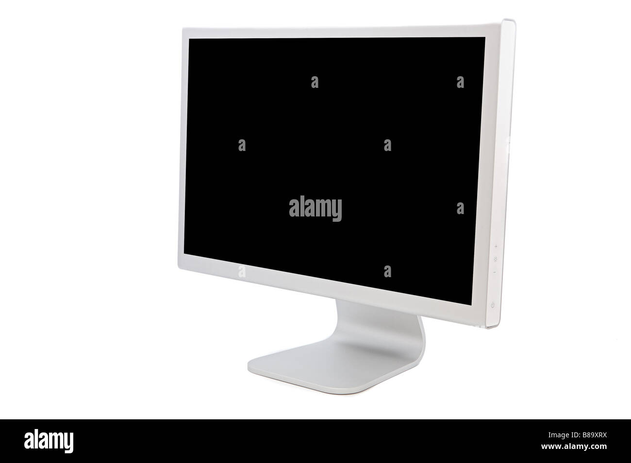 computer monitor in black over a white background Stock Photo