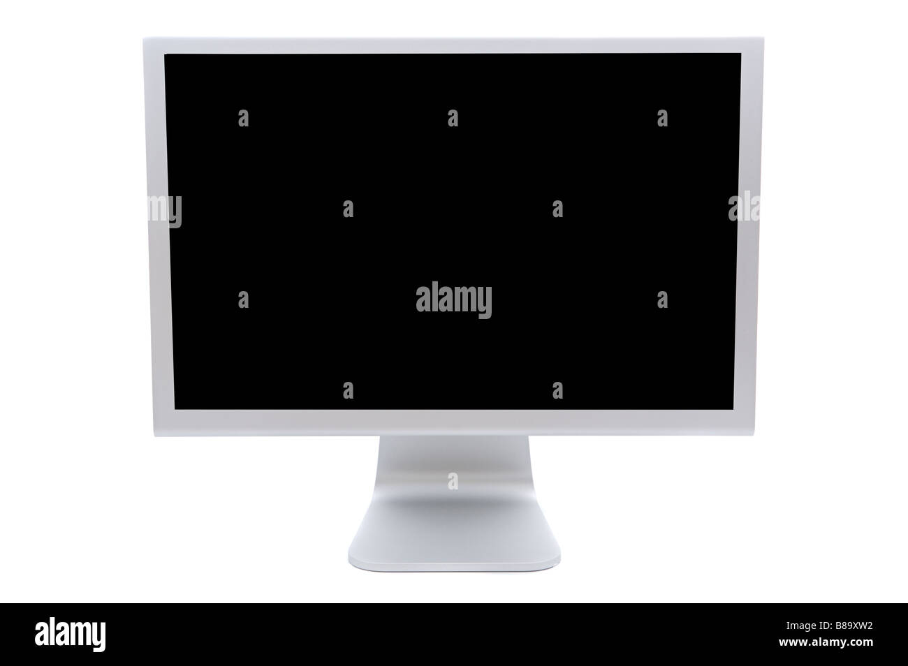computer monitor in black over a white background  Stock Photo