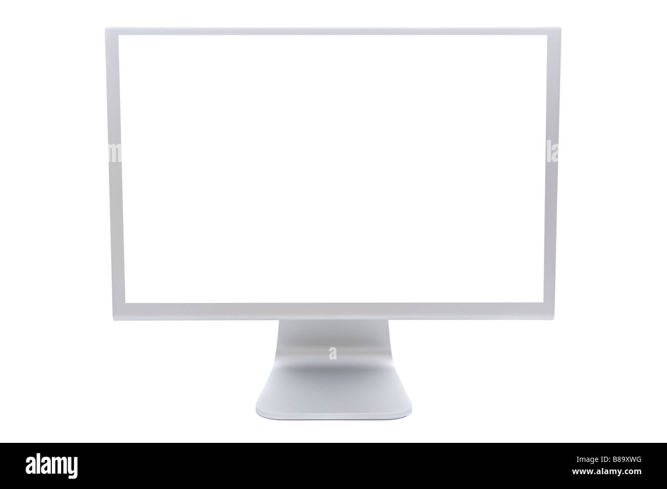computer monitor in white over a white background  Stock Photo