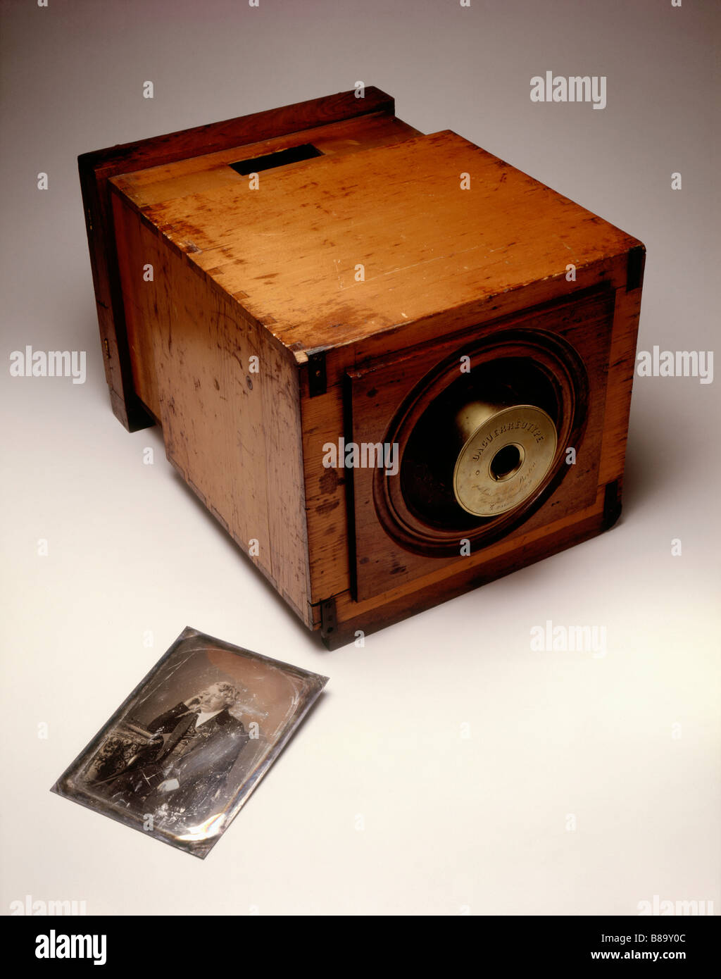 An 1839 daguerrotype camera Stock Photo