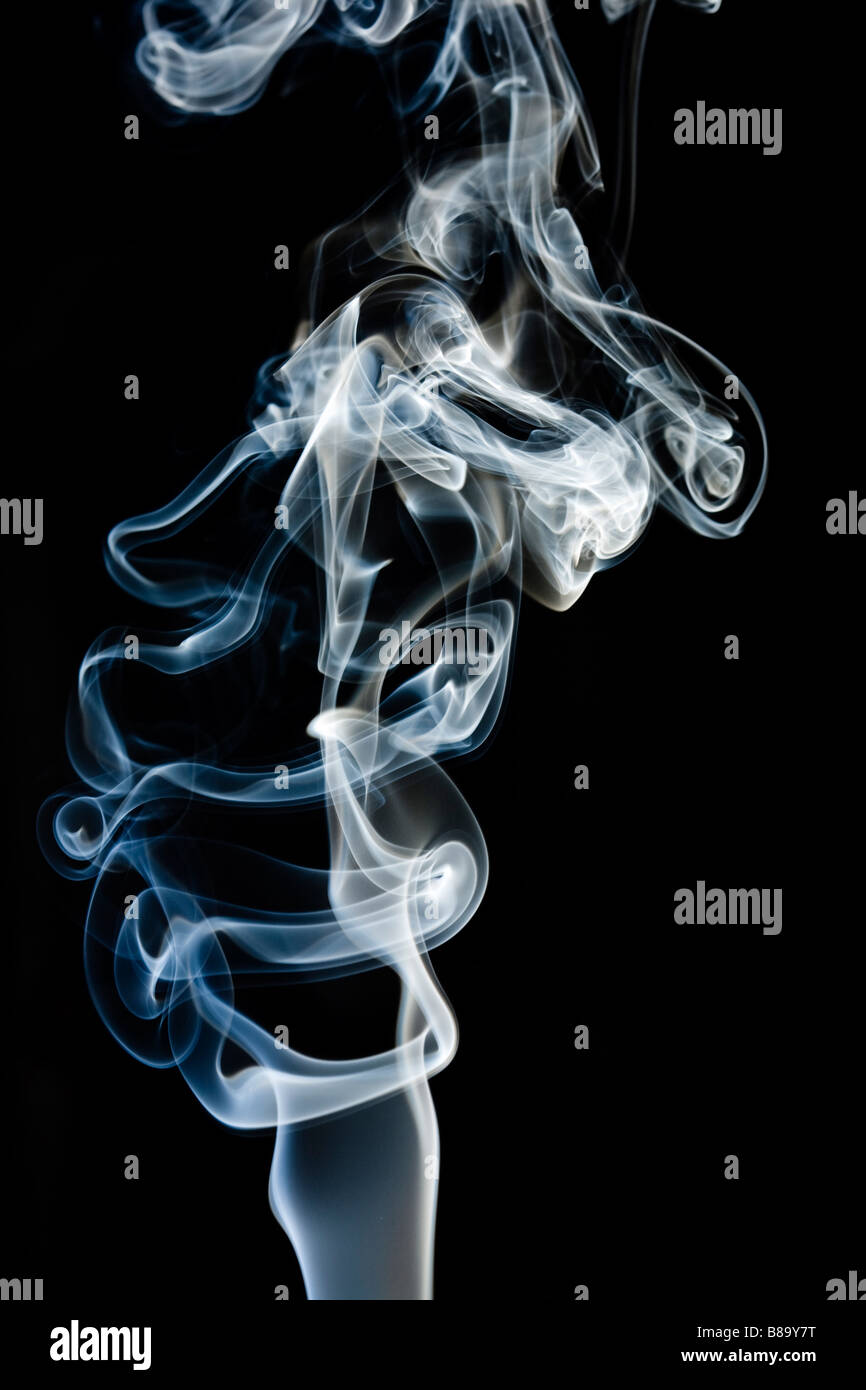 Abstract smoke background a over black background Stock Photo