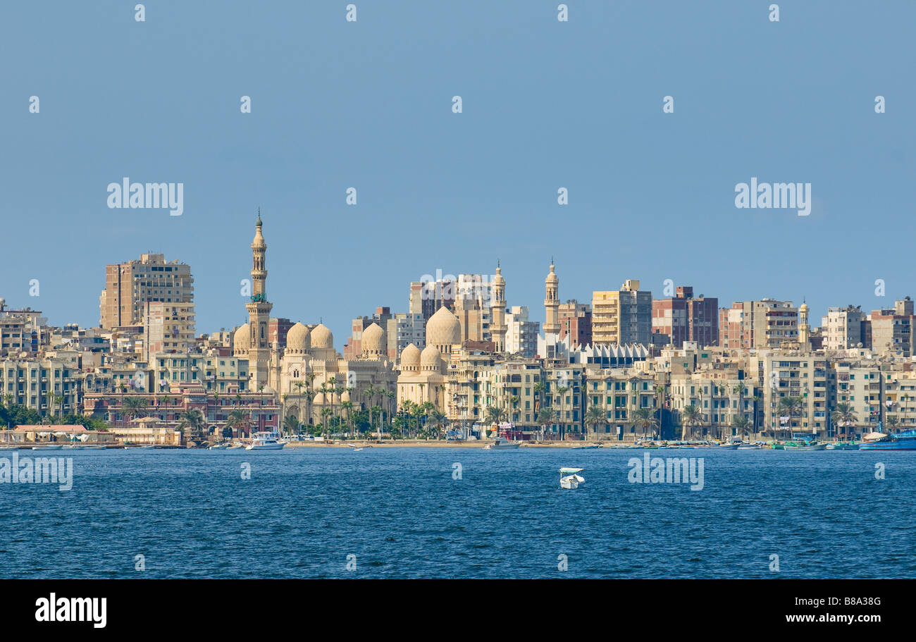 View of Alexandria harbor Egypt Stock Photo
