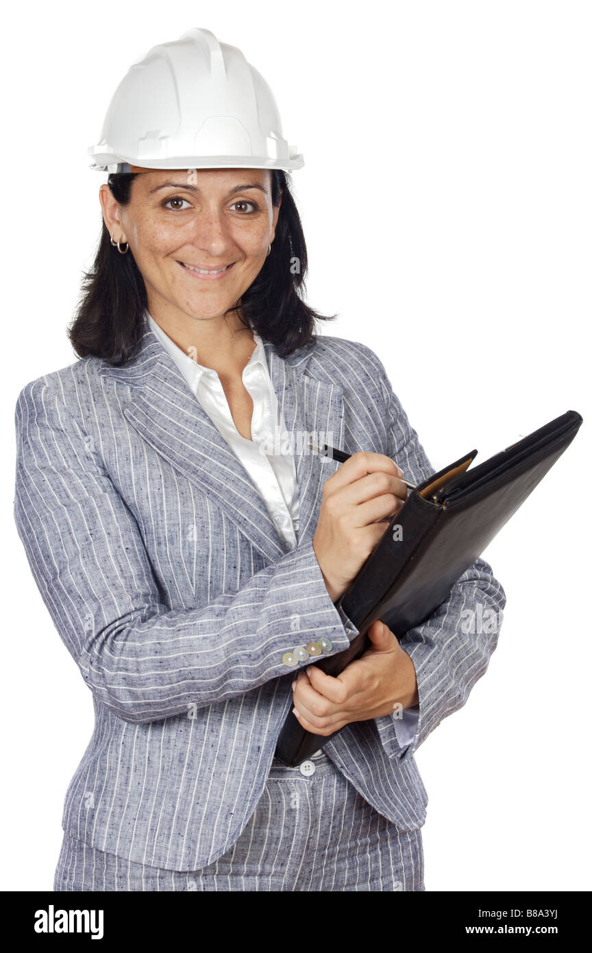 elegant business woman over a white background Stock Photo - Alamy