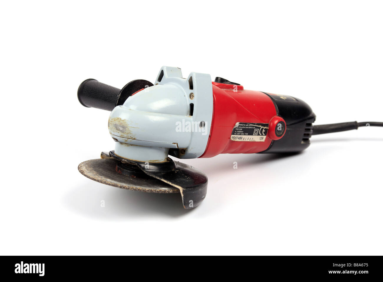 Hand held Electric Angle Grinder against a white background Stock Photo Alamy
