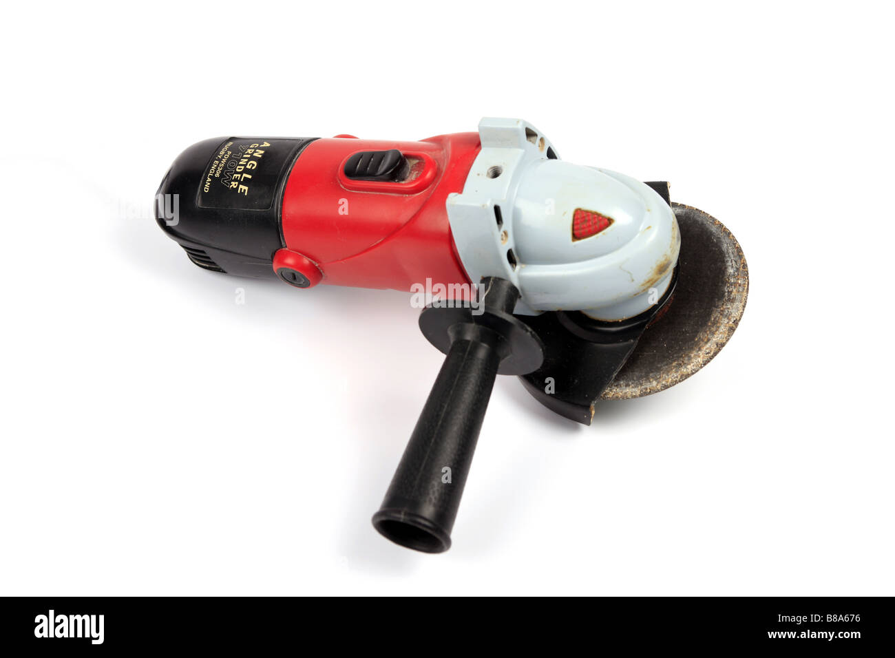 Hand held Electric Angle Grinder against a white background Stock Photo Alamy
