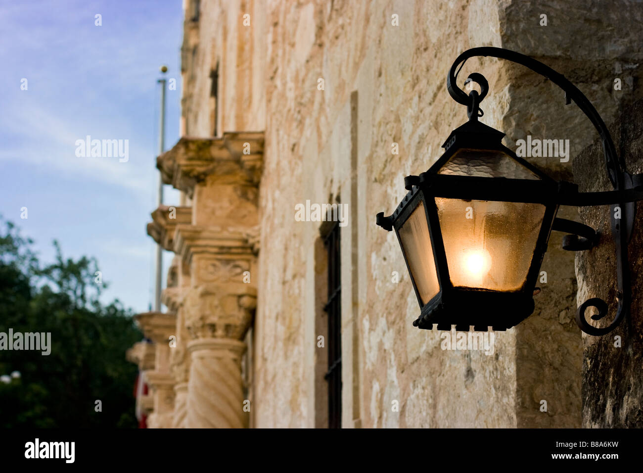 Lantern at the Alamo San Antonio Texas Stock Photo Alamy