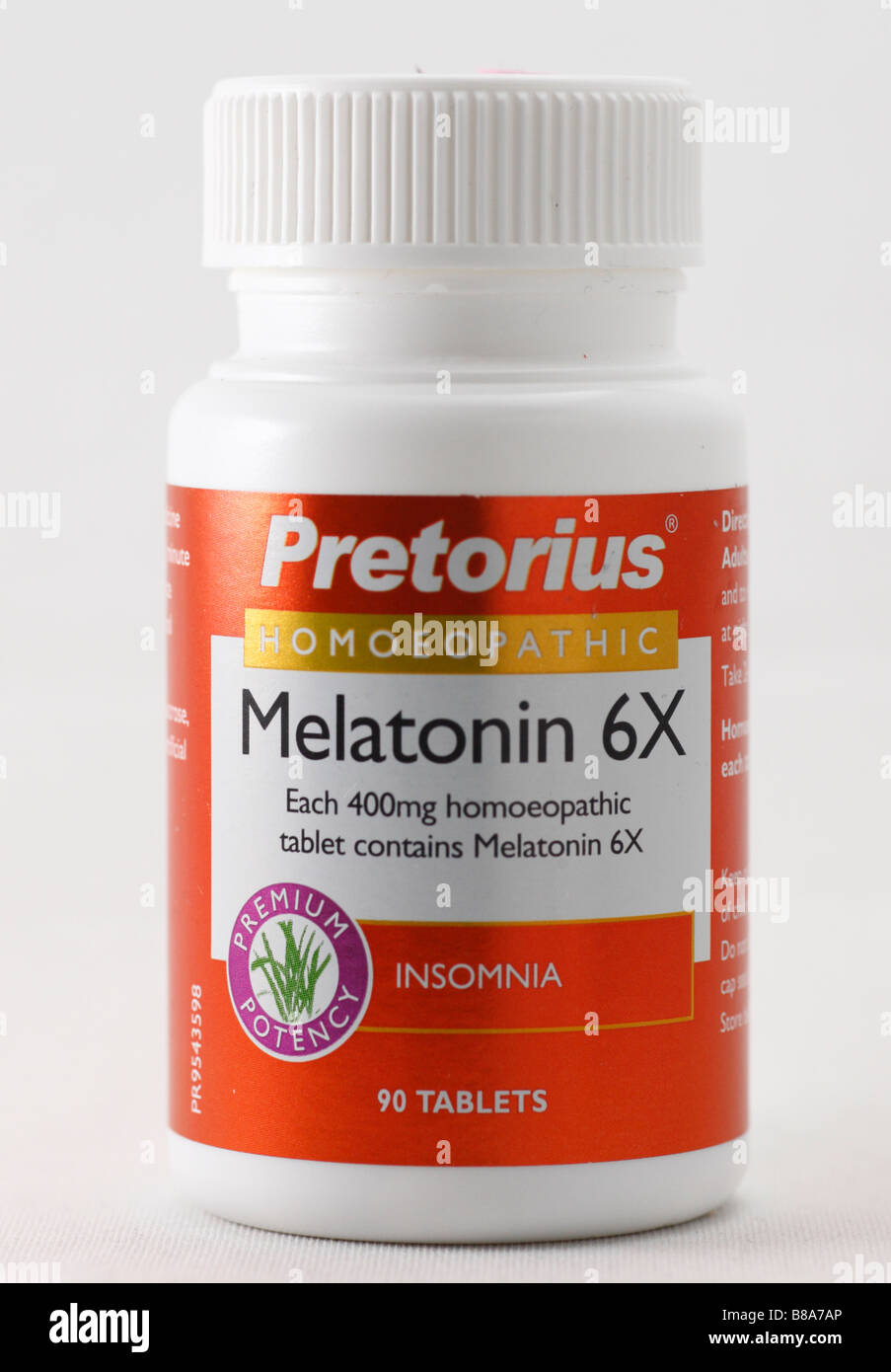 Jar of Melatonin capsules Stock Photo