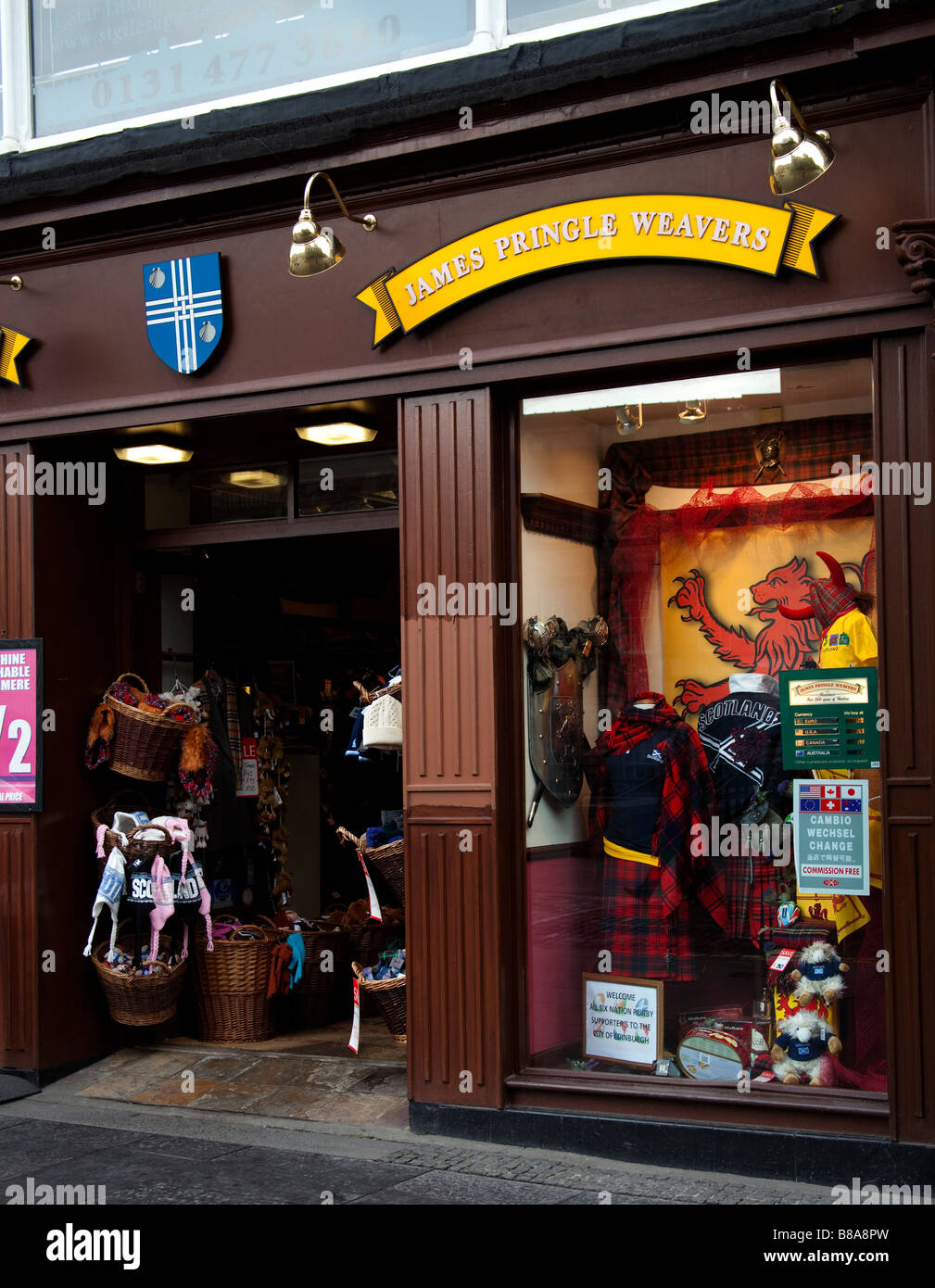 James Pringle Scottish tourist shop, High Street, Edinburgh, Scotland, UK, Europe Stock Photo