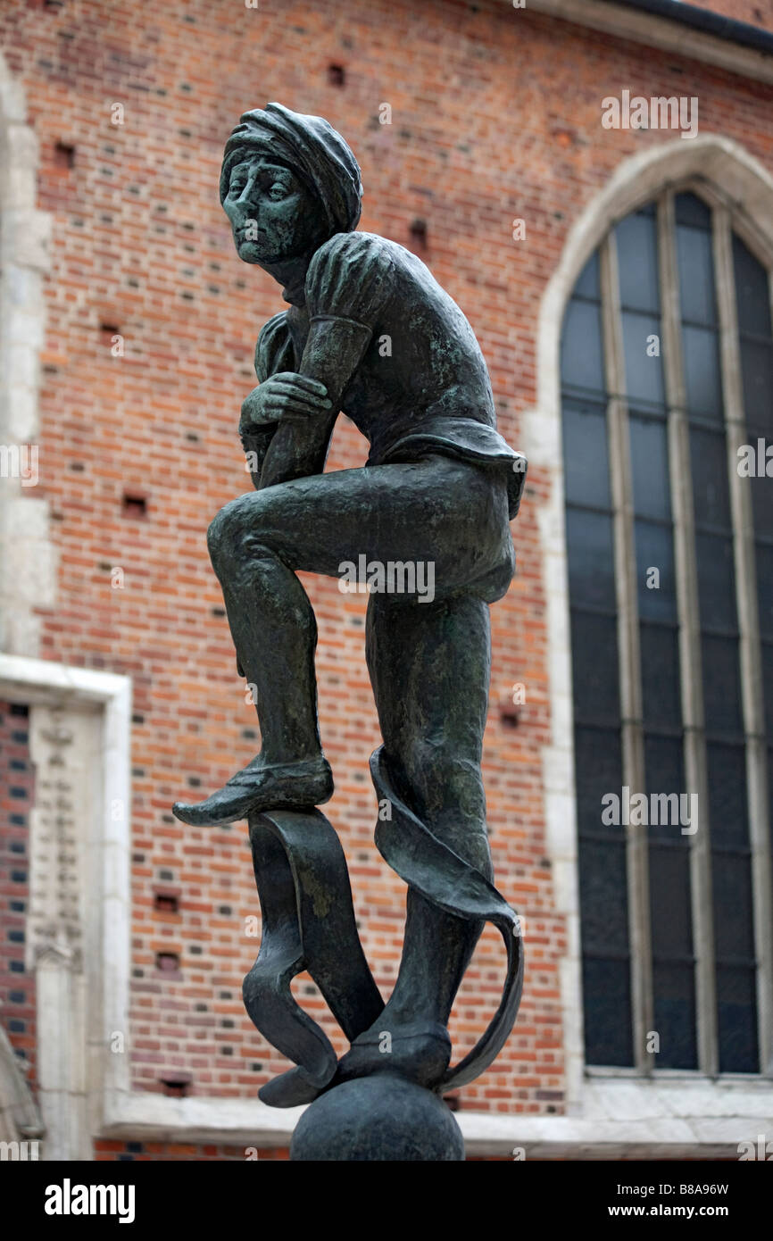 Statue known as the Students Monument in front of St Mary's Church ...