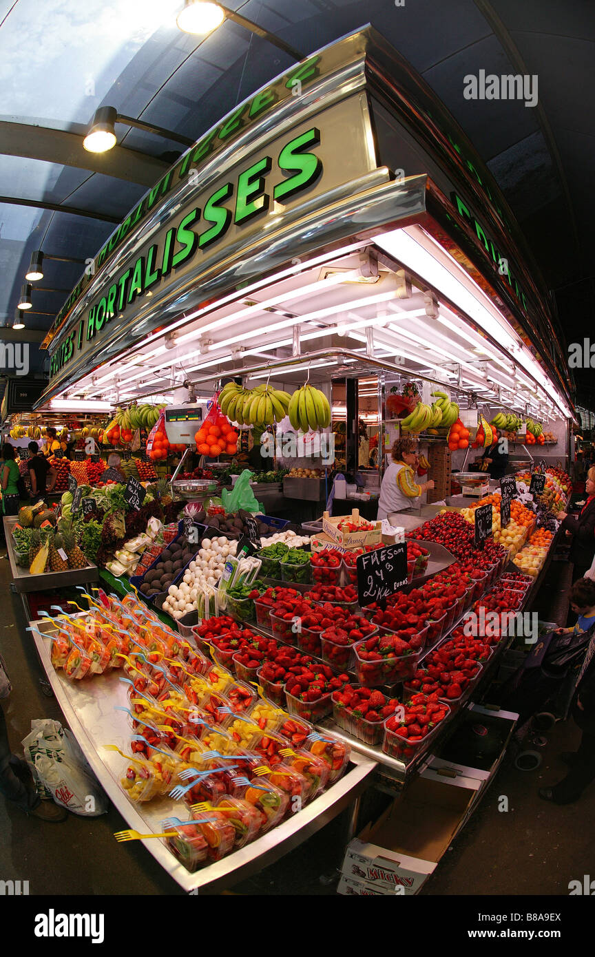 La Boqueria Market, Barcelona Stock Photo