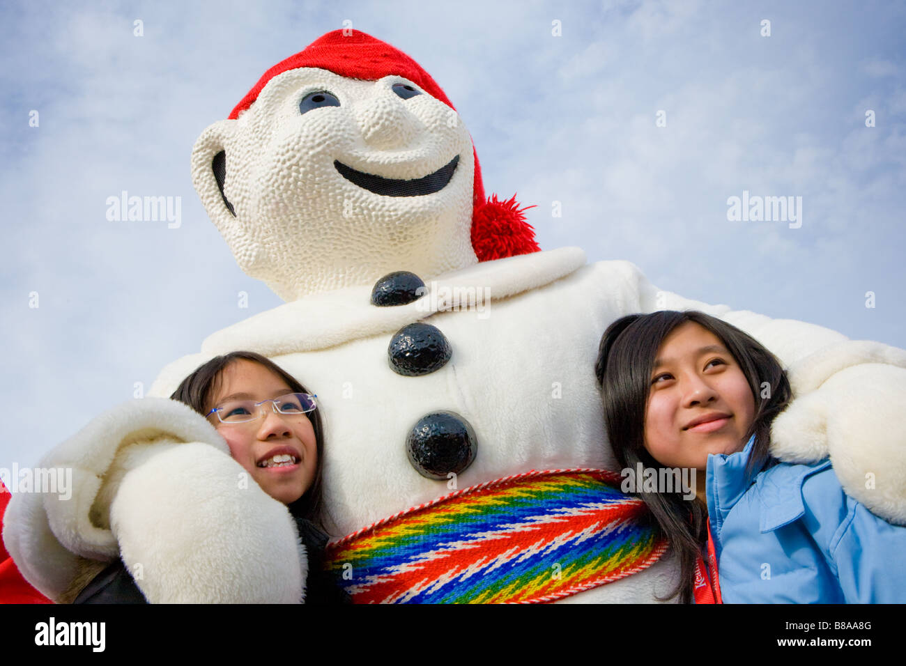 Winter Carnival mascot is named 'Bonhomme', Quebec City, Canada. Stock Photo