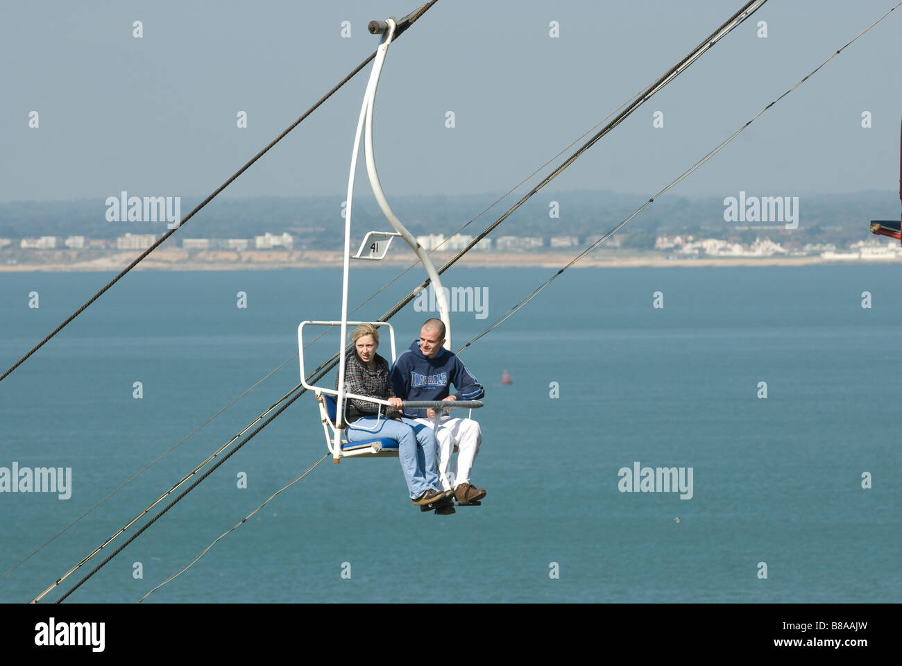 Chair Lift at Alum Bay, Isle Of Wight Stock Photo Alamy