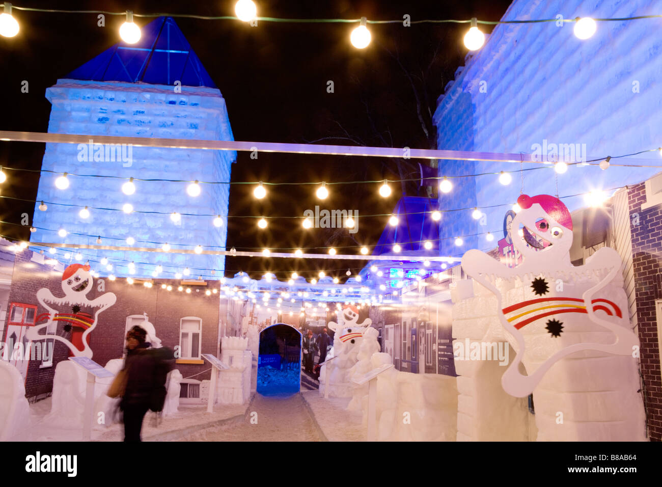 Interior of Ice Palace at Winter Carnival Quebec City Canada Stock Photo Alamy
