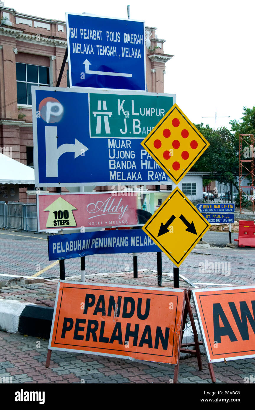 Malaysian Road Sign High Resolution Stock Photography and Images 