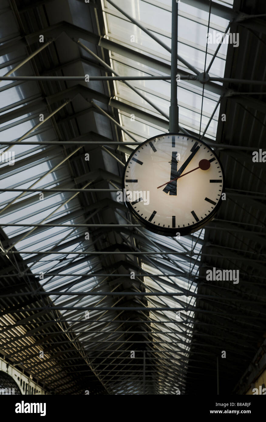 railway station clock Stock Photo Alamy