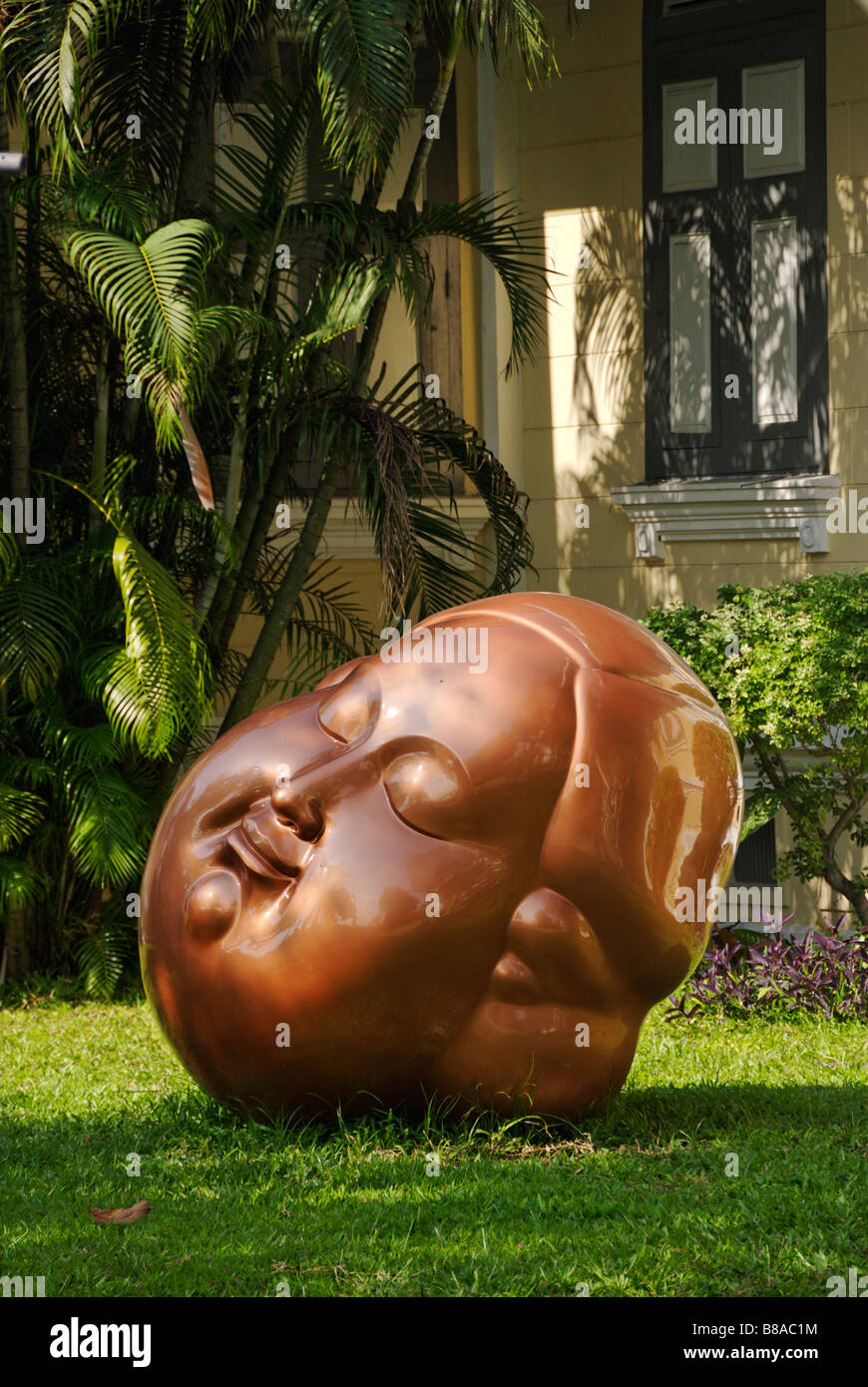 Sculpture in the garden of The National Gallery building Phra Nakorn district in central Bangkok Thailand Stock Photo