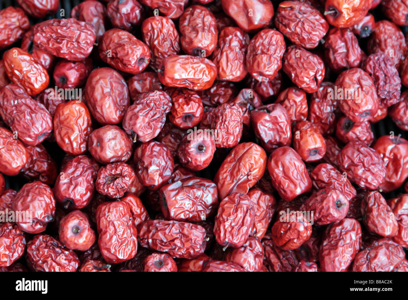 Chinese red dates or Ziziphus jujuba Stock Photo