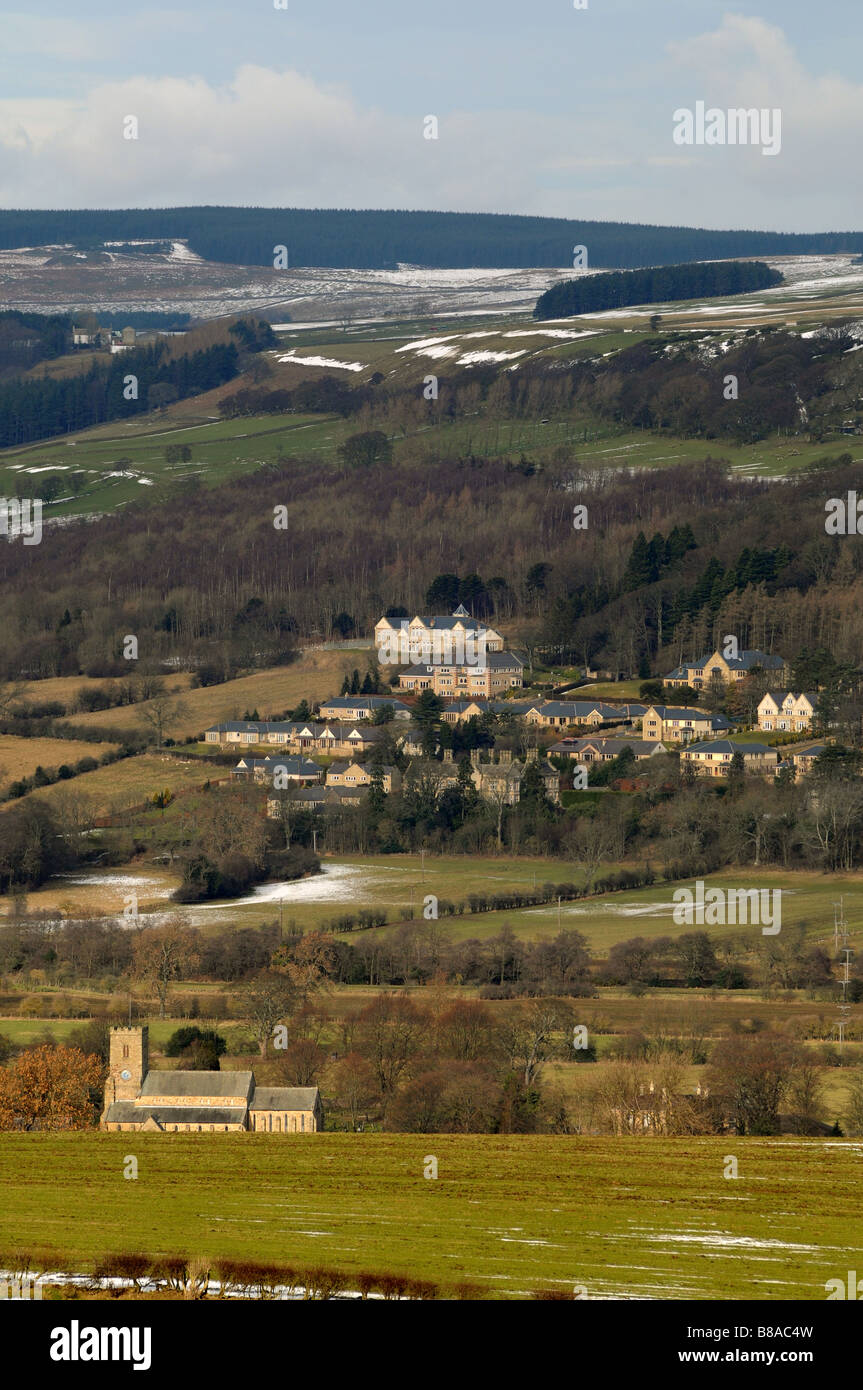 The private luxury housing development of Holywood nestles on the wintry hillside above