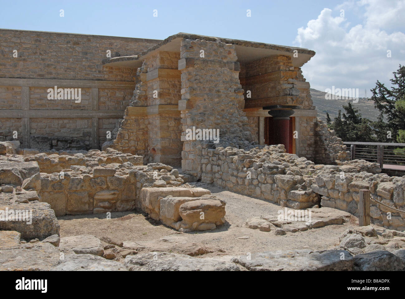 Knossos  Ancient Minoan palace, Crete Greece Stock Photo