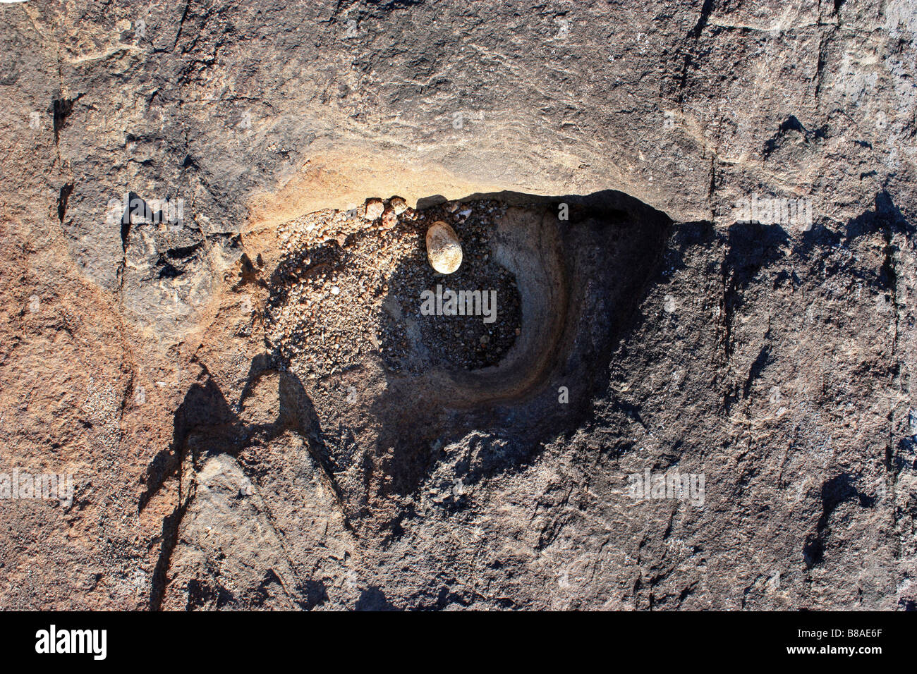 View of a worn out sedimentary rock Stock Photo - Alamy