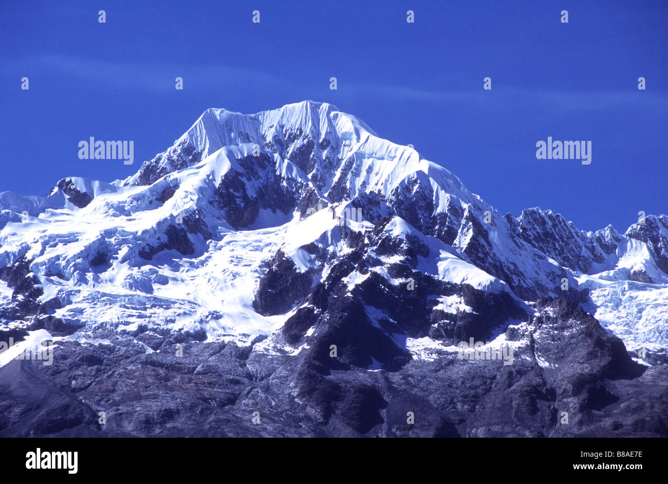 Mt Illampu west face, Cordillera Real, Bolivia Stock Photo