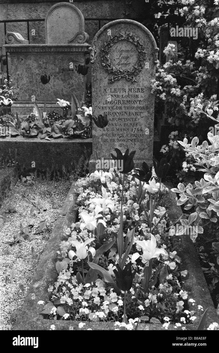 The final resting place of Alexandre Louise Emilie et famille, Père Lachaise Cemetery, Paris, France Stock Photo