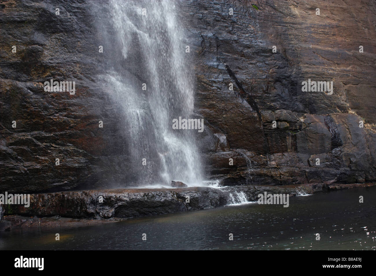 Bona waterfall in agasthyarkoodam ,kerala Stock Photo