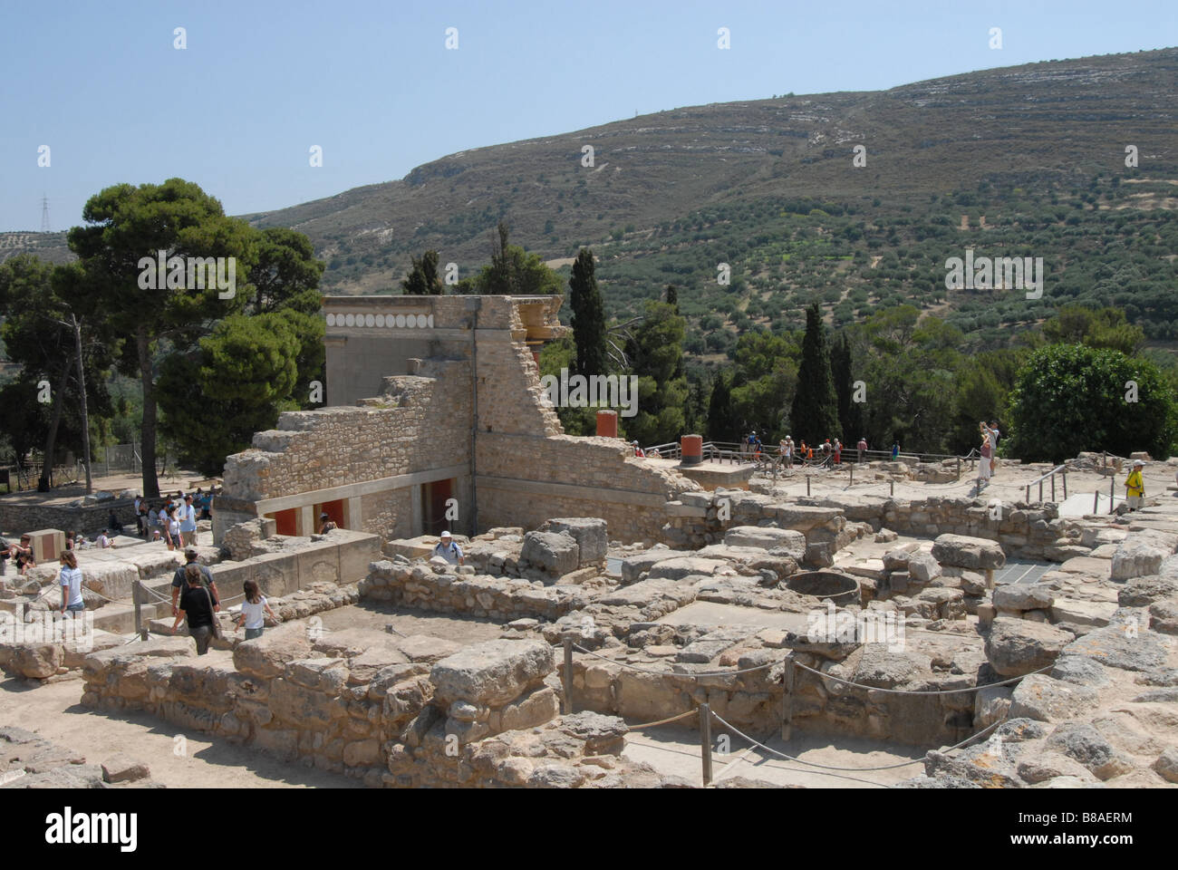 Knossos Archaeological site.  Crete, Greece Stock Photo