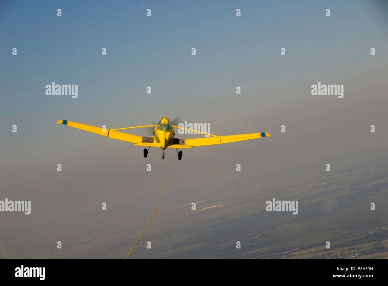 Tow plane launching glider Stock Photo Alamy