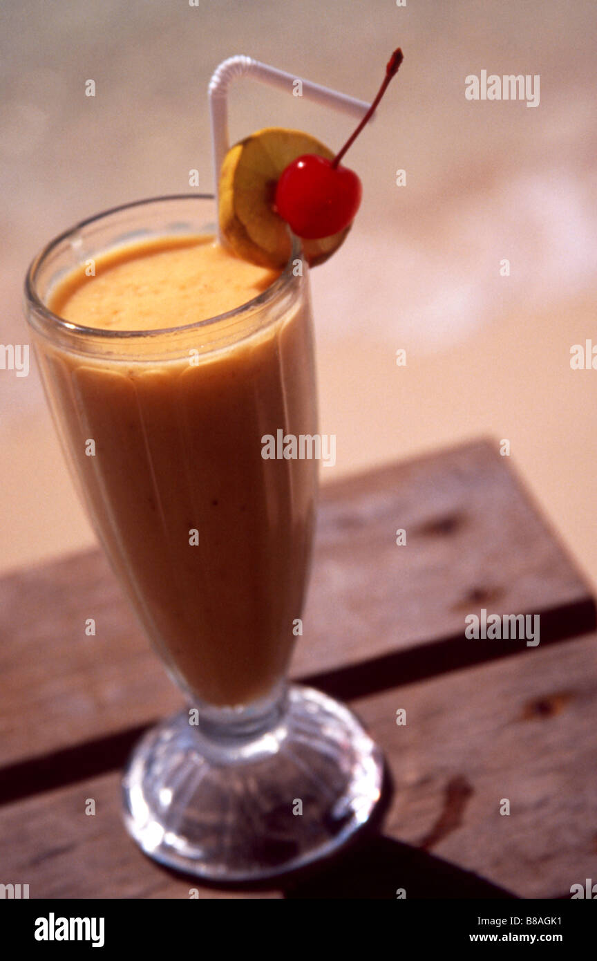 Tropical cocktail drink Stock Photo