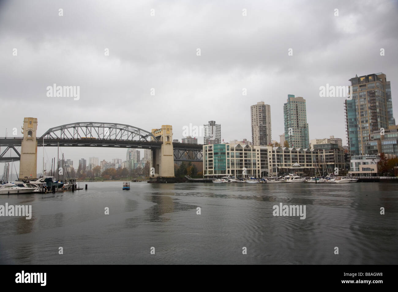 False creek and burrard street bridge from granville street bridge hi ...