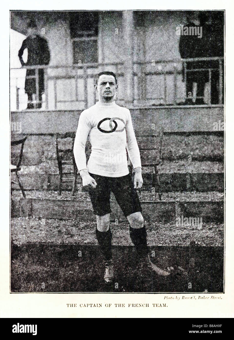 Franz Reichel French Rugby Captain 1893 photo of the leader of the very first French selection touring England Stock Photo