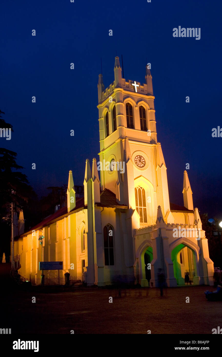 Shimla Ridge Church Christ Church, on the Ridge, in the north Indian town of Shimla Stock ...