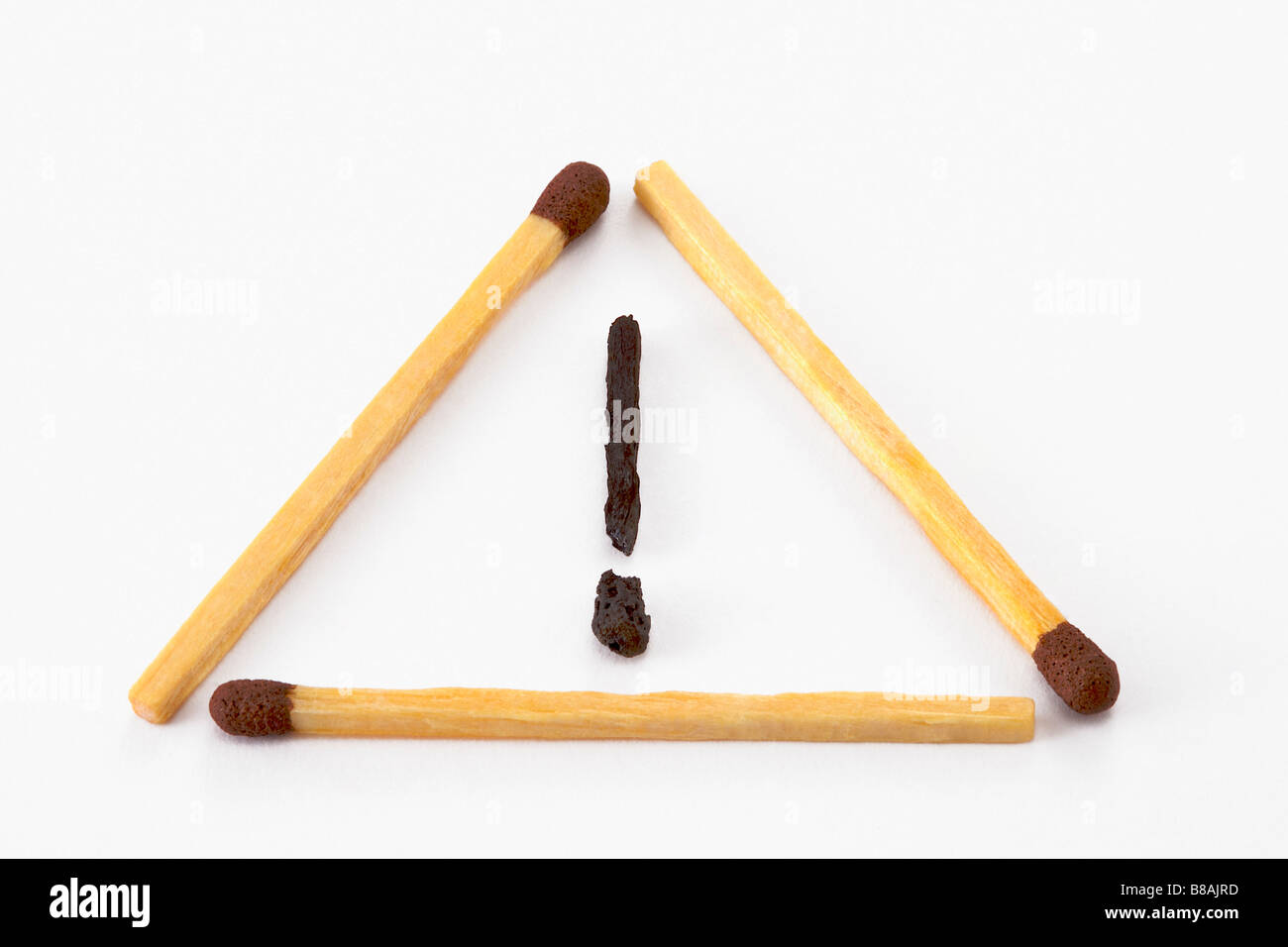 Matchsticks in triangle shape Stock Photo Alamy