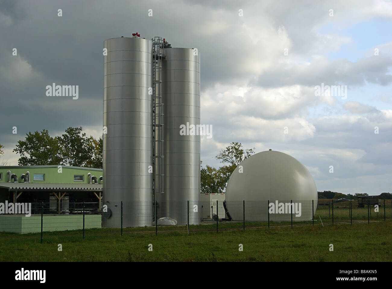 Biogasanlage biogas plant 23 Stock Photo