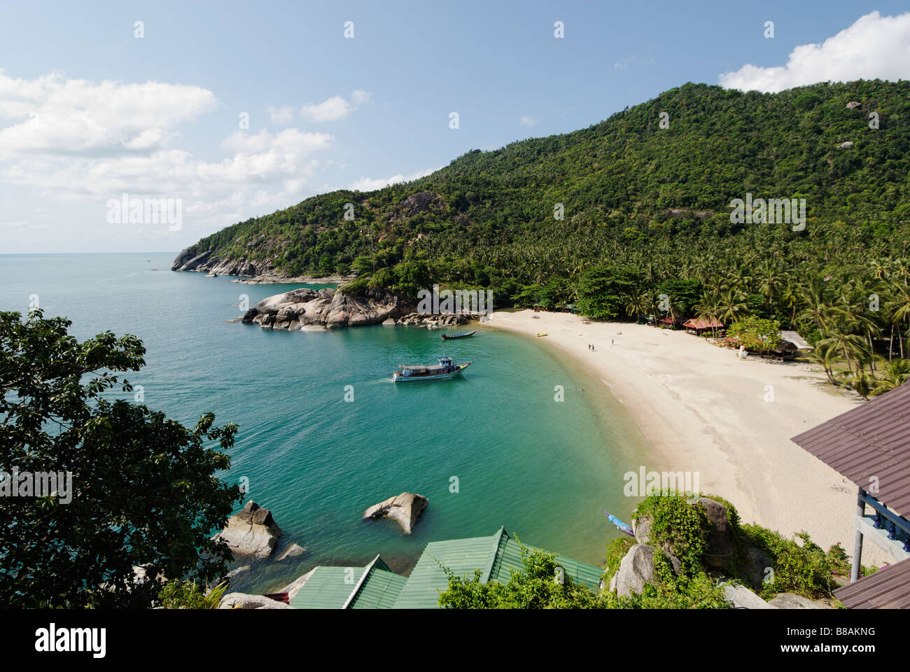 Secluded cove of Than Sadej Koh Pangan island Thailand Stock Photo