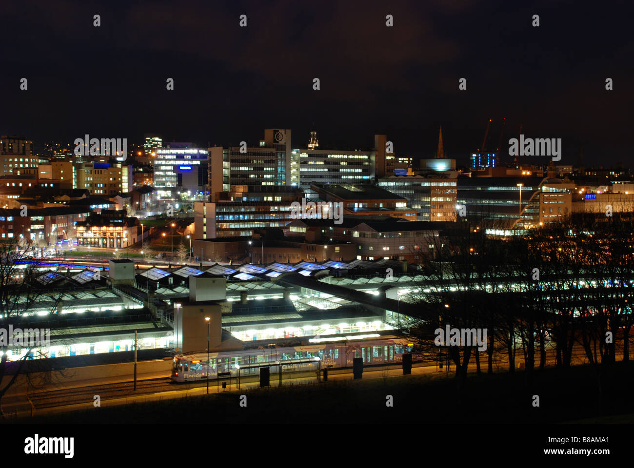 SHEFFIELD AT NIGHT Stock Photo - Alamy