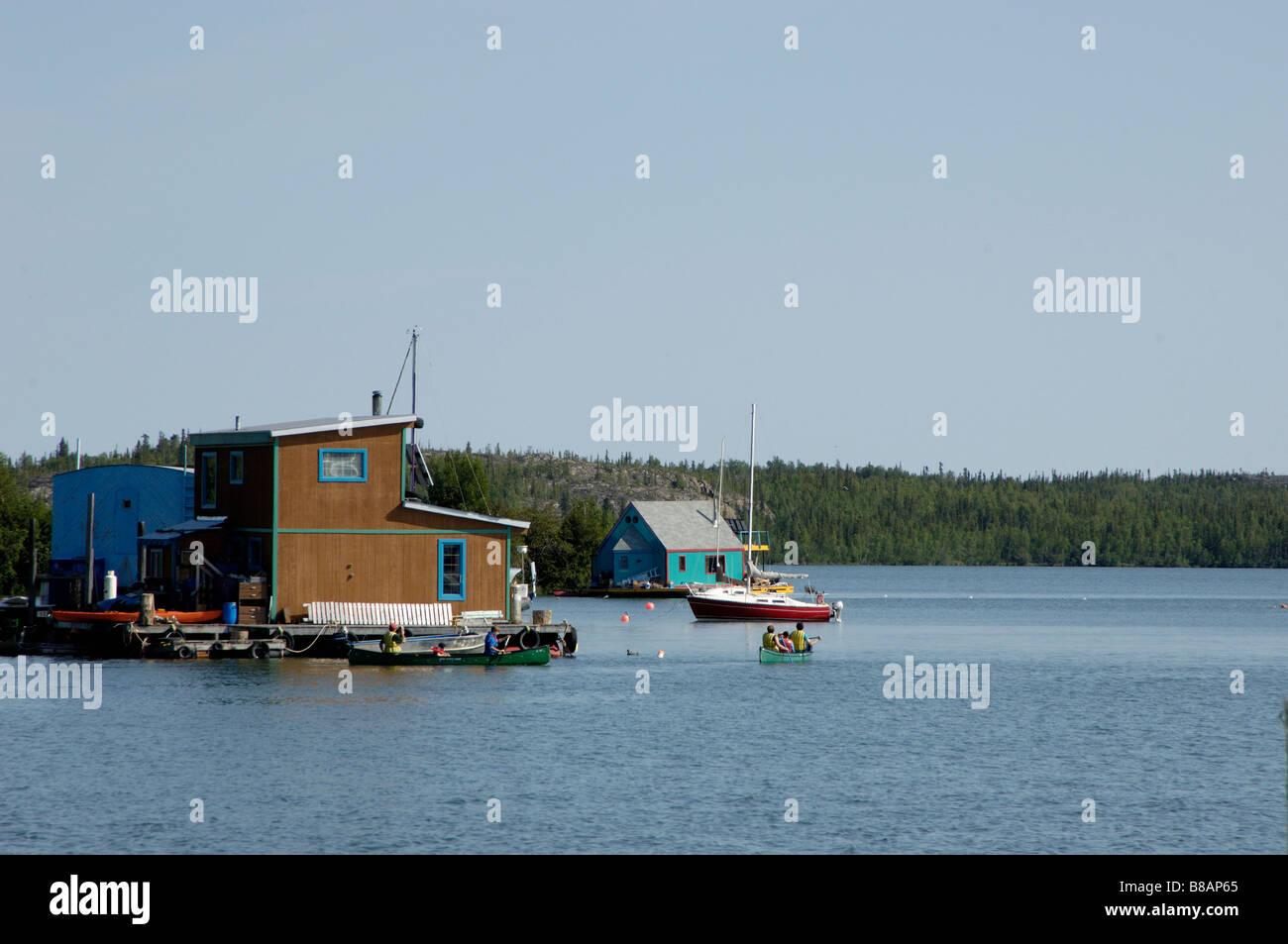 Houseboats, Yellowknife Bay, Northwest Territories Stock Photo Alamy