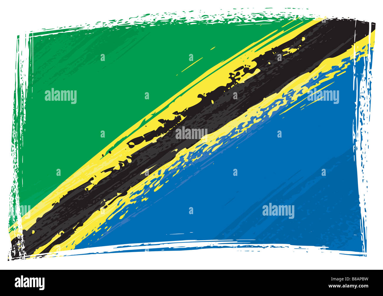 Grunge Tanzania flag Stock Photo