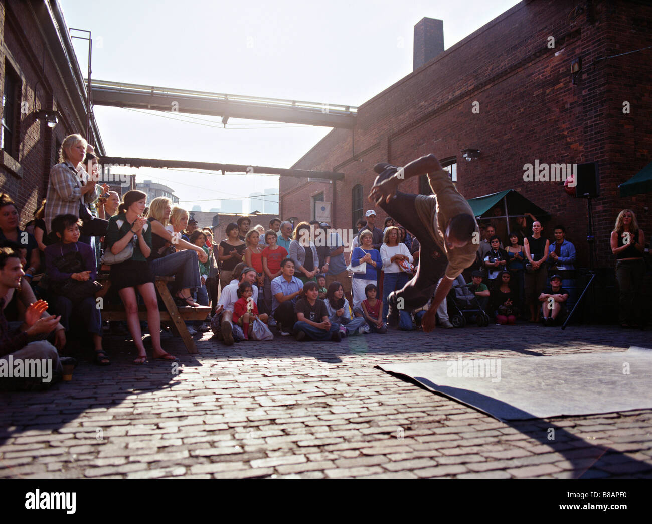 Dancer, Distillery District, Toronto,Ontario Stock Photo