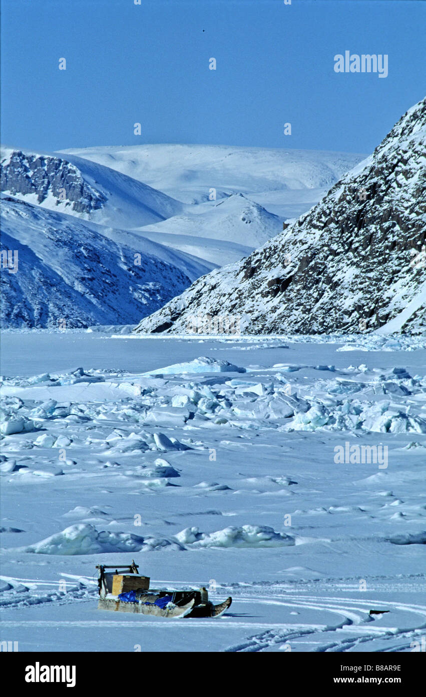 Traditional Komatik, Grise Fiord, Nunavut Stock Photo Alamy