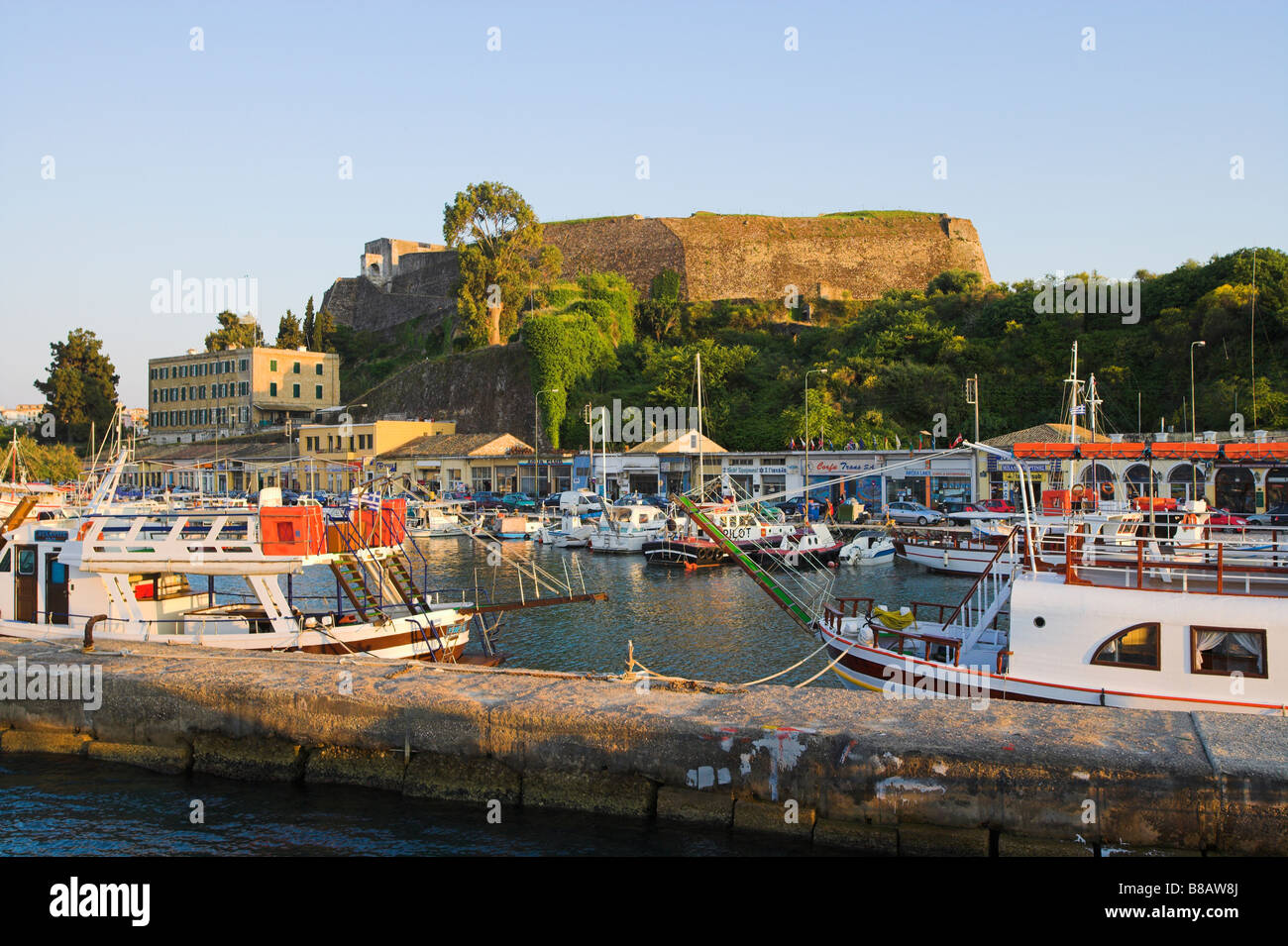 'New Venetian Fortress' Corfu Town Stock Photo