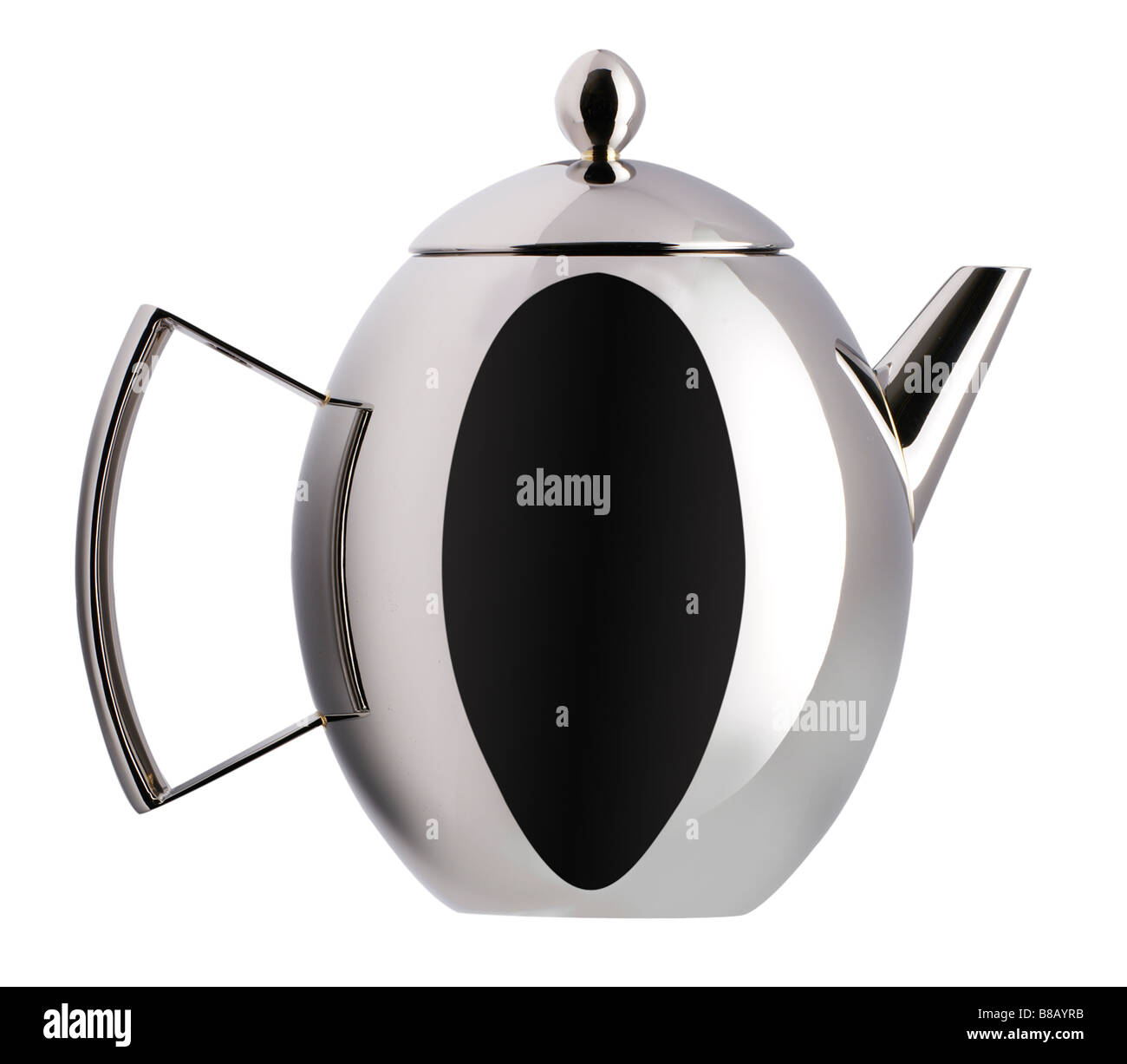 Stainless steel teapot Stock Photo