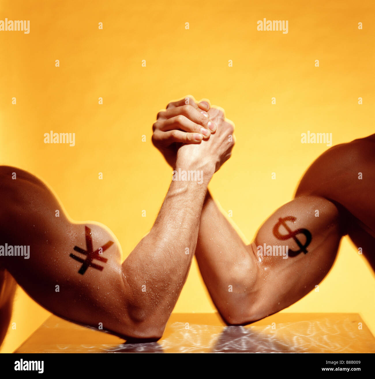 Arm Wrestlers Stock Photo Alamy