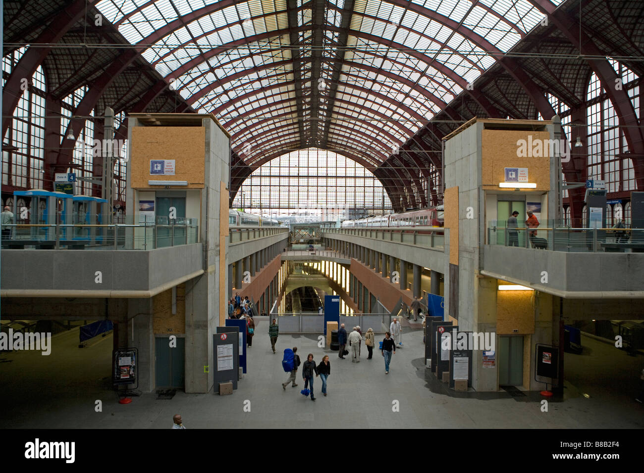 Belgium, Flanders, Antwerp Central Station, Antwerpen Centraal Station Stock Photo