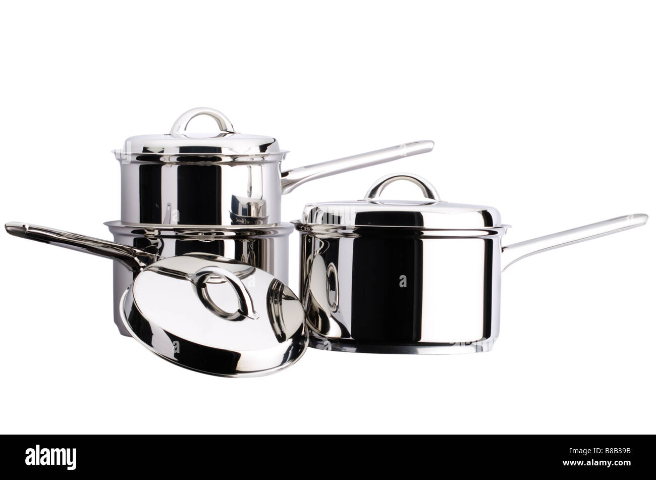 Saucepan set Stock Photo